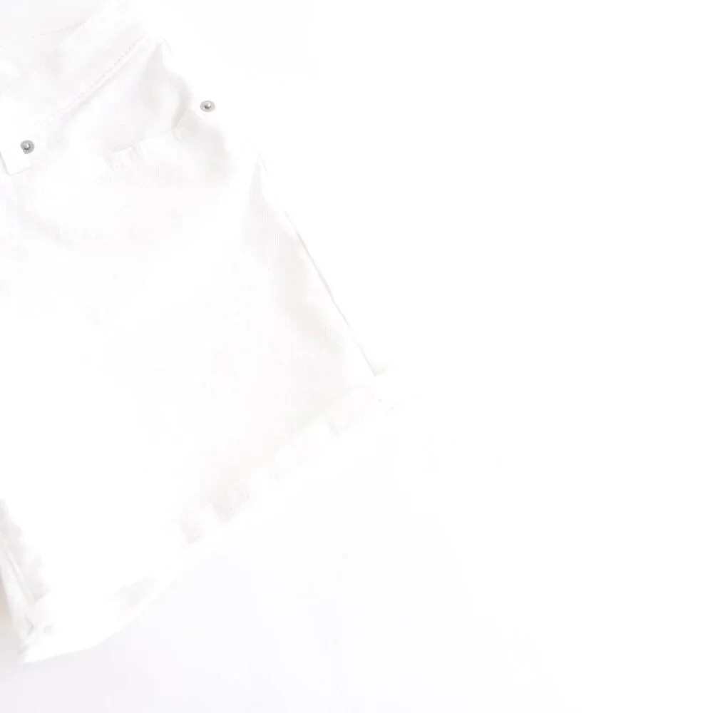 Levi's White Denim Jean Shorts - Picture 3 of 12